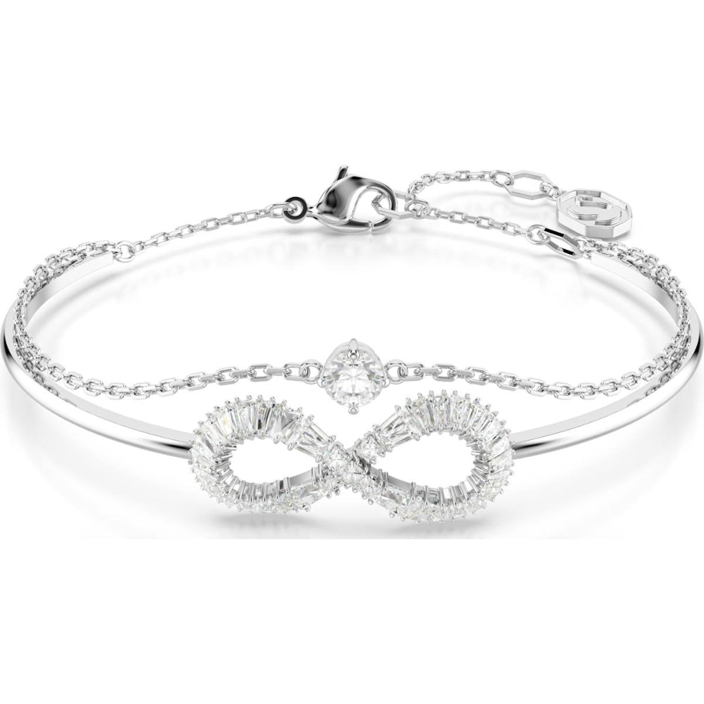 Swarovski Hyperbola Bangle  Infinity  White  Rhodium Plated