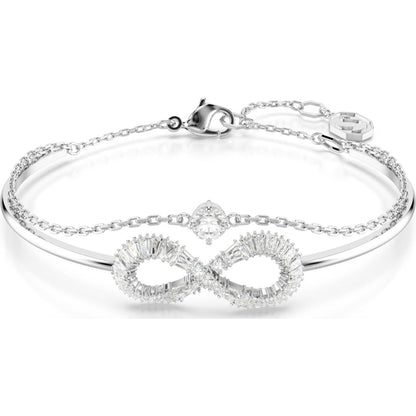 Swarovski Hyperbola Bangle  Infinity  White  Rhodium Plated
