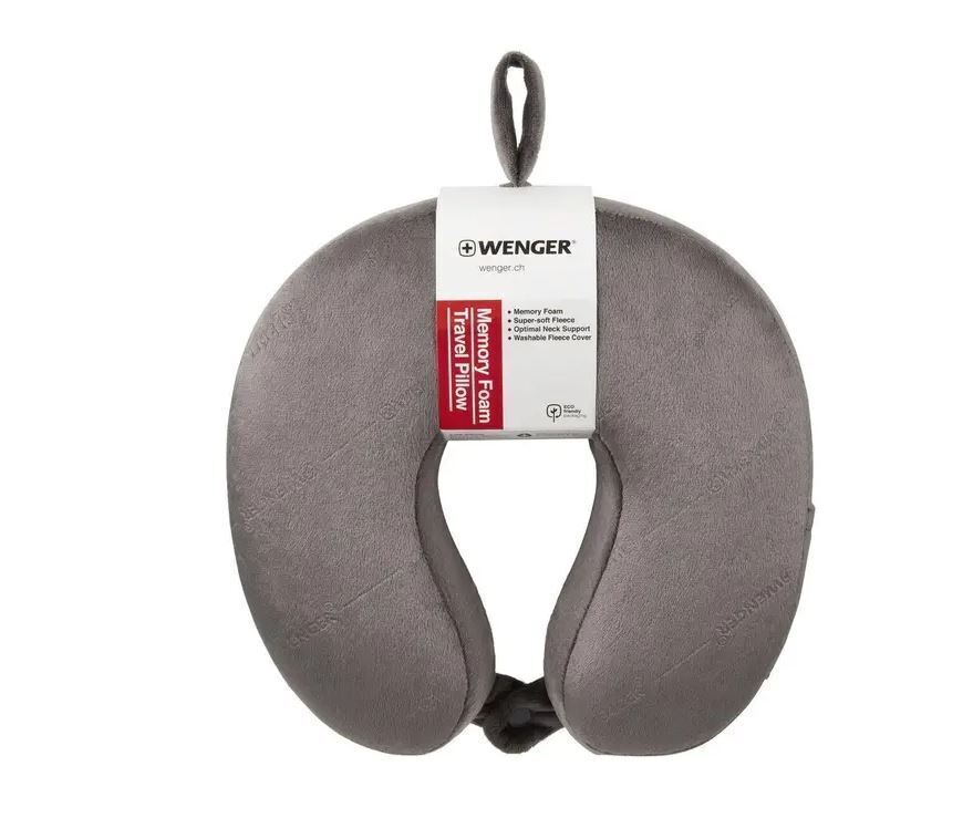 Wenger Memory Foam Travel Neck Pillow - Grey - 611884