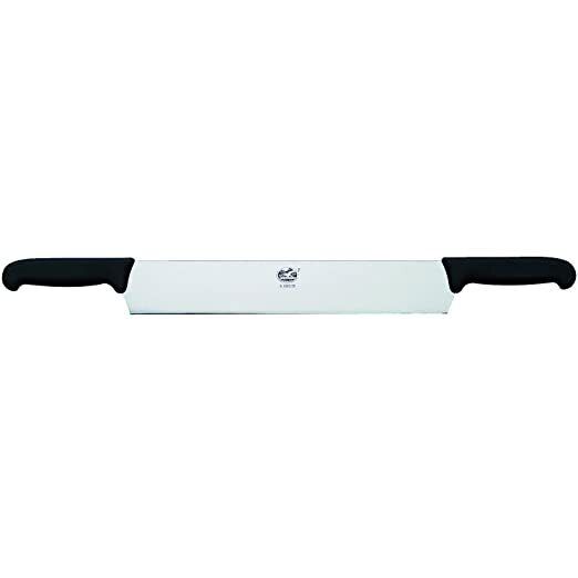 Victorinox Cheese Knife, 2 Handle, 30cm Blade, Fibrox - Black