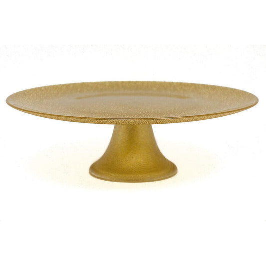 Luigi Bormioli Glitter Footed Cake Stand - Gold