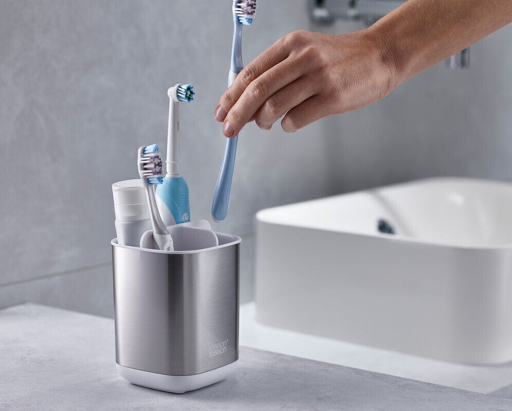 Joseph Joseph  EasyStore Steel Toothbrush Holder