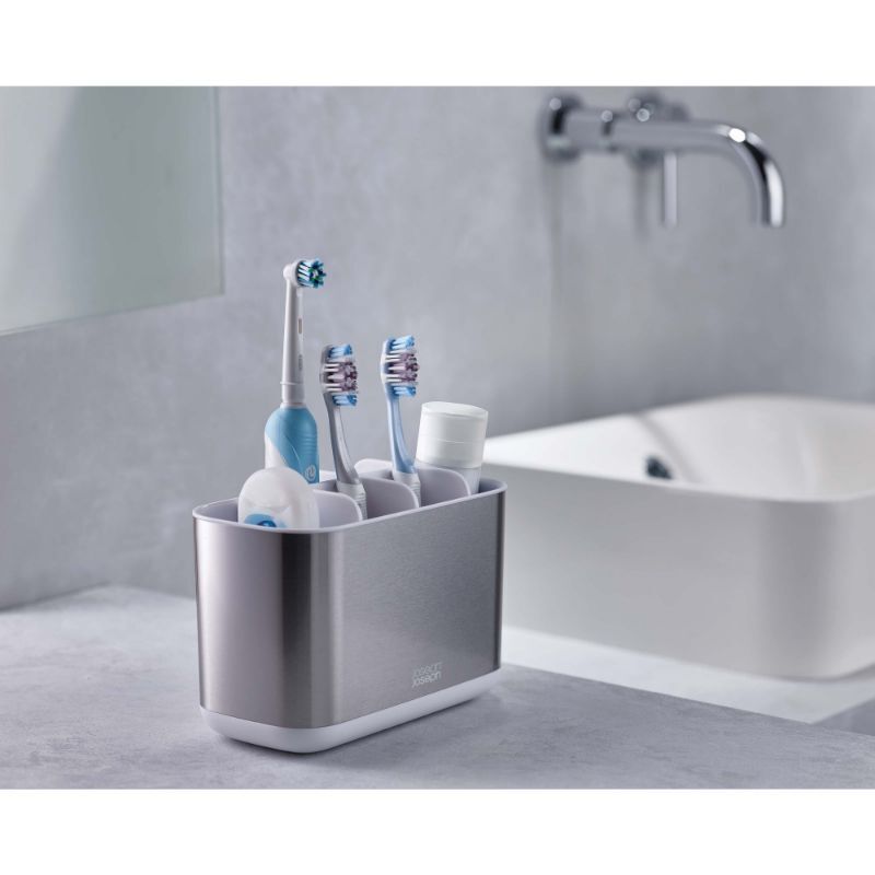 Joseph Joseph  EasyStore Steel Toothbrush Holder - Large