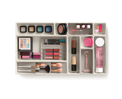 Joseph Joseph Viva 12 Piece Makeup Organiser Set - Shell