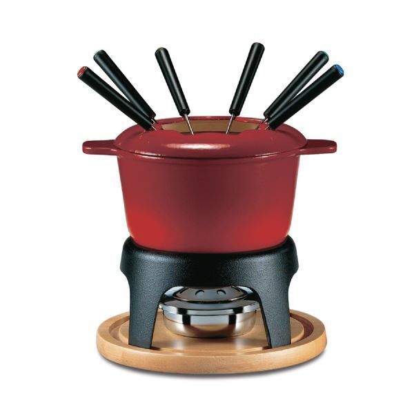 Swissmar Sierra Fondue Set 11pc Cherry Red