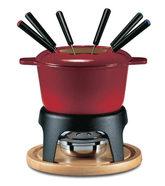 Swissmar Sierra Fondue Set 11pc Cherry Red