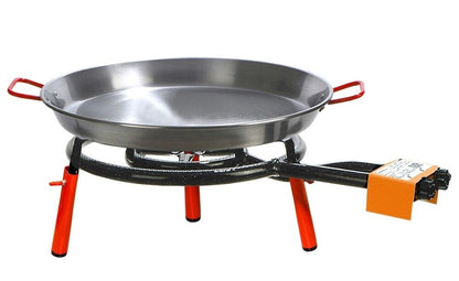 Garcima 46cm Valencia Paella Table Top Gas Burner Set - Carbon Steel