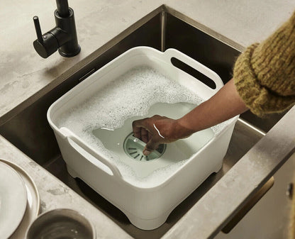 Joseph Joseph  Wash&Drain Washing-up Bowl - Light Stone/ Sage