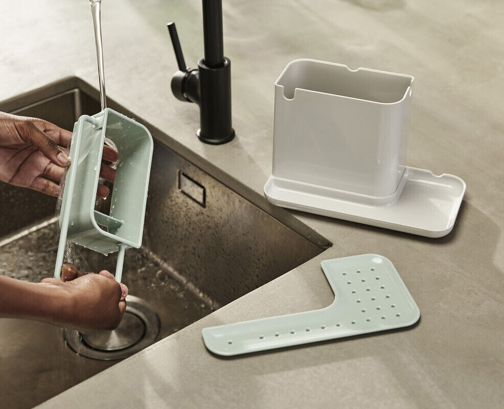 Joseph Joseph  Caddy Sink Tidy - Light Stone/Sage