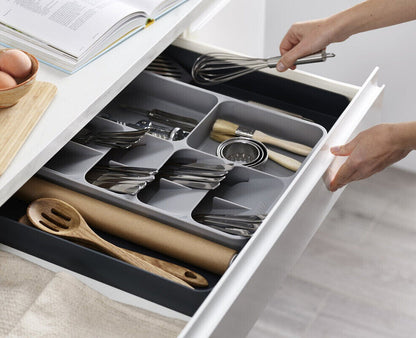 Joseph Joseph  DrawerStore Expanding Cutlery, Utensil & Gadgets Organiser - Grey