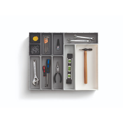 Joseph Joseph Blox 10 Piece Drawer Organiser Set - Grey