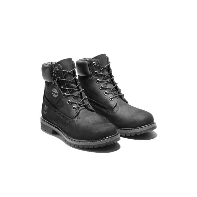 Timberland Women's US Size 5 6-inch Premium Waterproof Boot Black Nubuck - Size