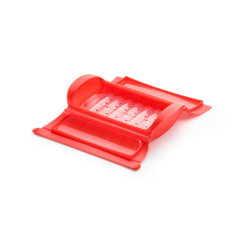 Lekue 650ml Steam Case with Tray - Red