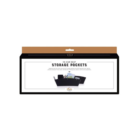 IS GIFT The Auto Collection In-Car Seat Storage Pocket Set - 88251-Black