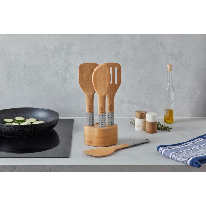 Grand Designs 5 Piece Cooking Utensil Set with Wooden Stand