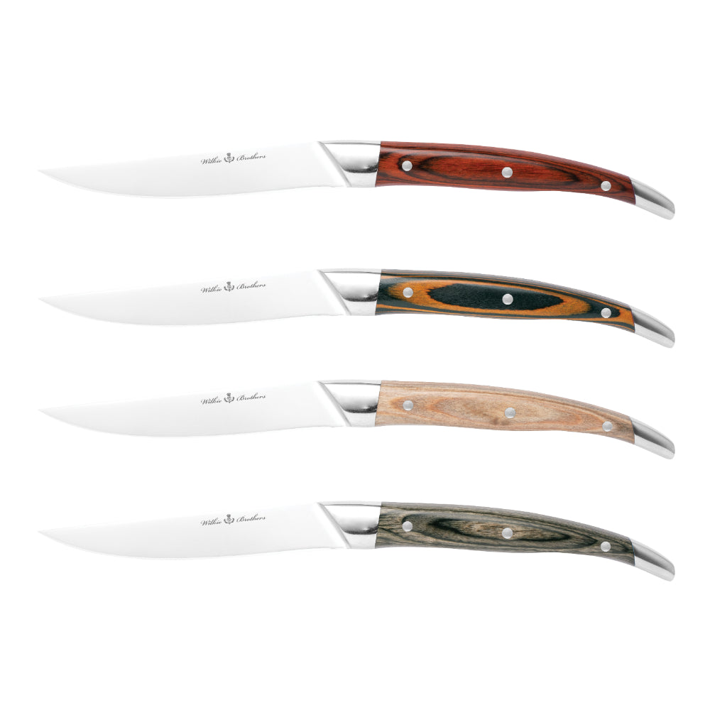 Wilkie Brothers 4 Piece Pakka Steak Knife Set - Stainless steel