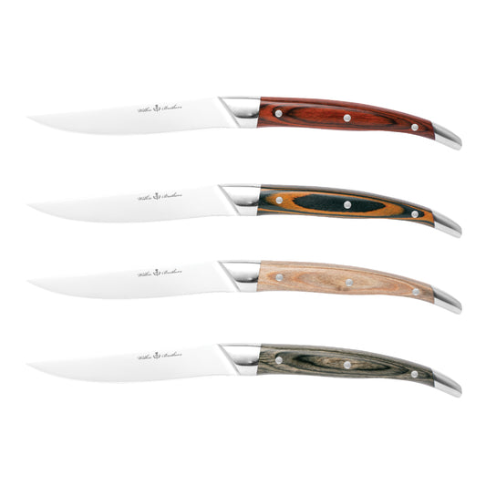 Wilkie Brothers 4 Piece Pakka Steak Knife Set - Stainless steel