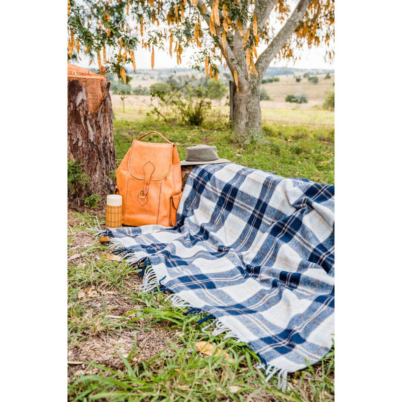 The Grampians Goods Co Heritage Collection All Weather Adventure Blanket - Navy