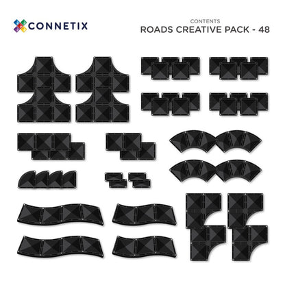 Connetix Creative Roads 48 Piece Pack-Multi