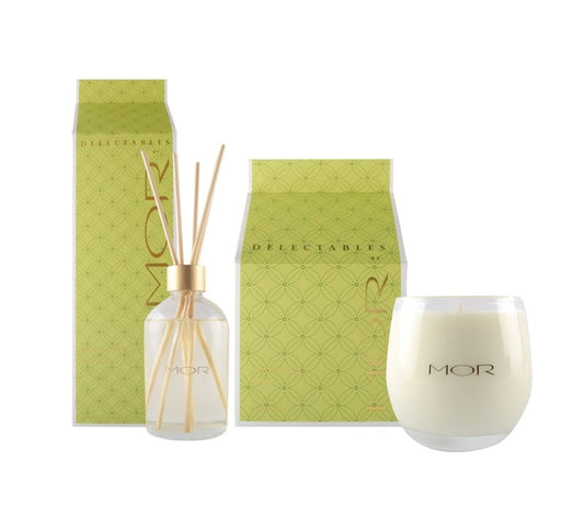 MOR Delectables Matcha Melt Candle and Reed Diffuser Set