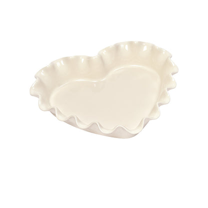 Emile Henry Ruffled Heart Dish - Clay