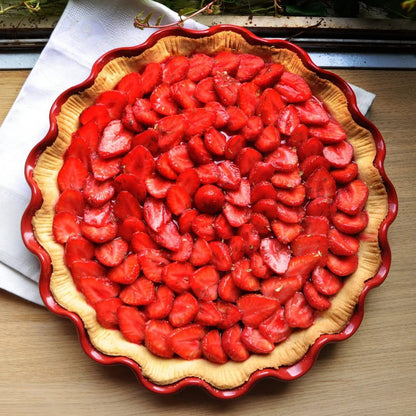Emile Henry Ruffled Tart Dish - Burgundy