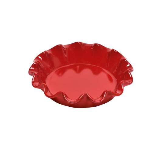 Emile Henry Ruffled Pie Dish - Burgundy