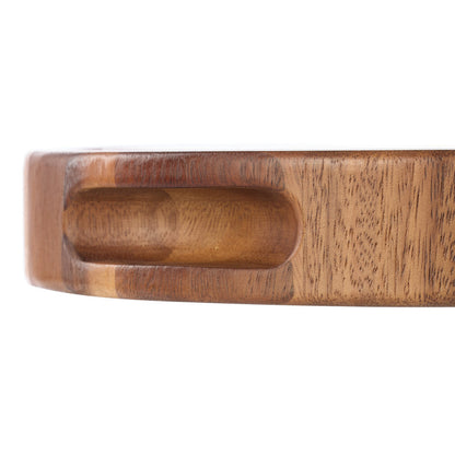 Davis & Waddell Round Acacia Wood End Grain Cut Board - Natural