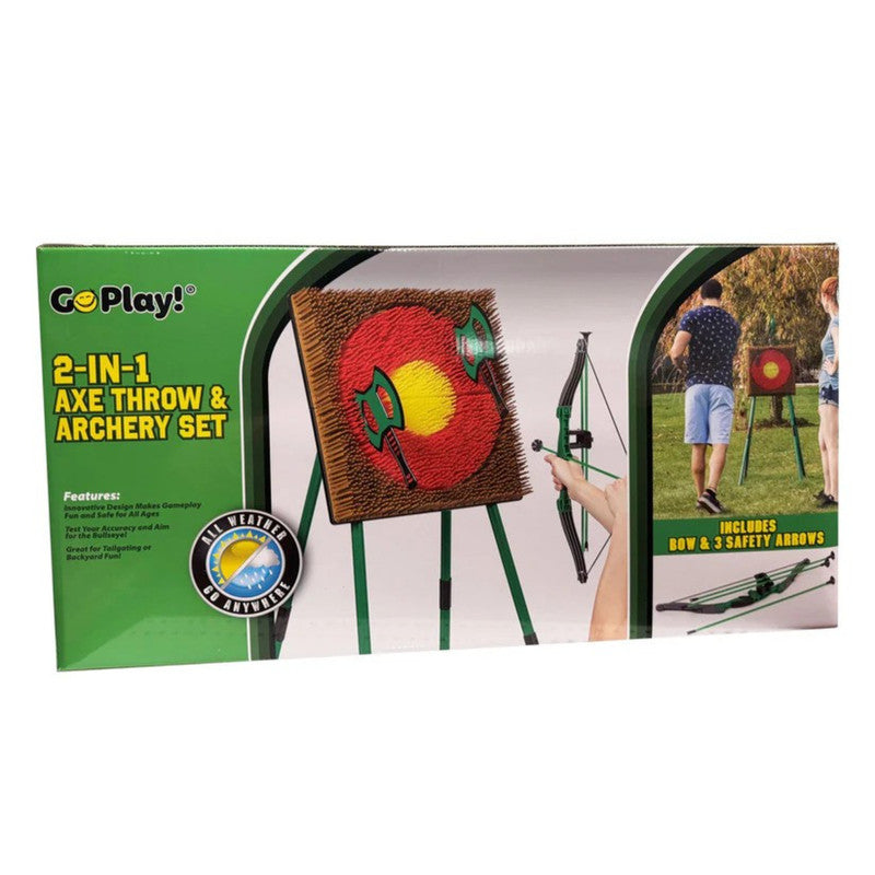 Go Play! 2-in-1 Axe Throw & Archery Set