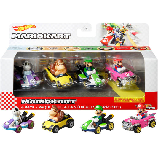 Hot Wheels Mario Kart Die-Cast 4 Pack