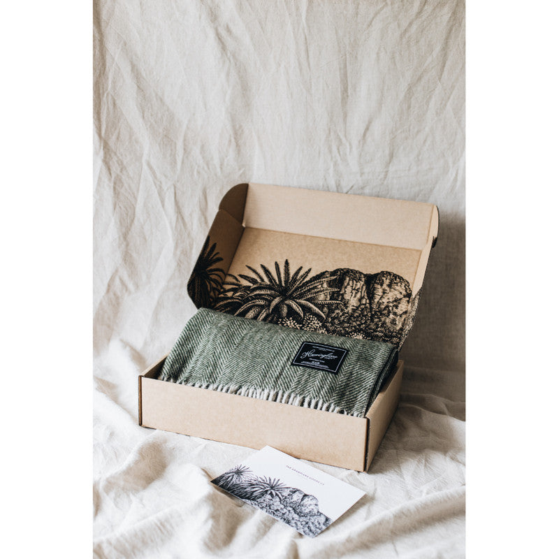 The Grampians Goods Co Recycled Wool Blankets - Bayleaf
