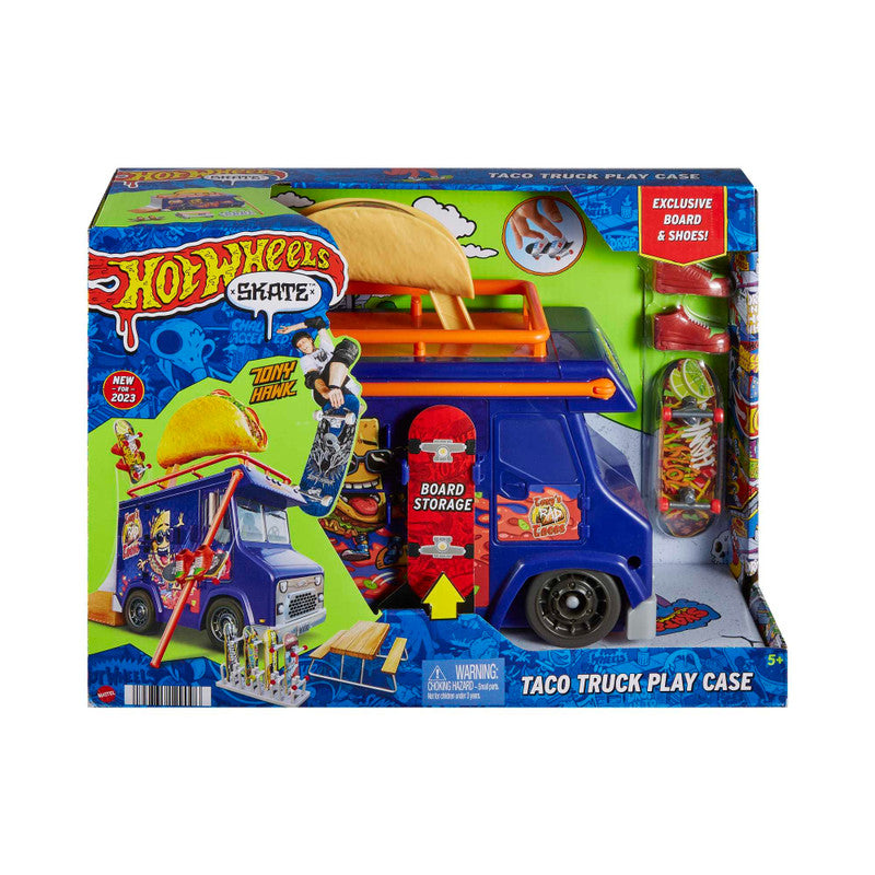 Hot Wheels Skate Taco Truck Play Case- Blue