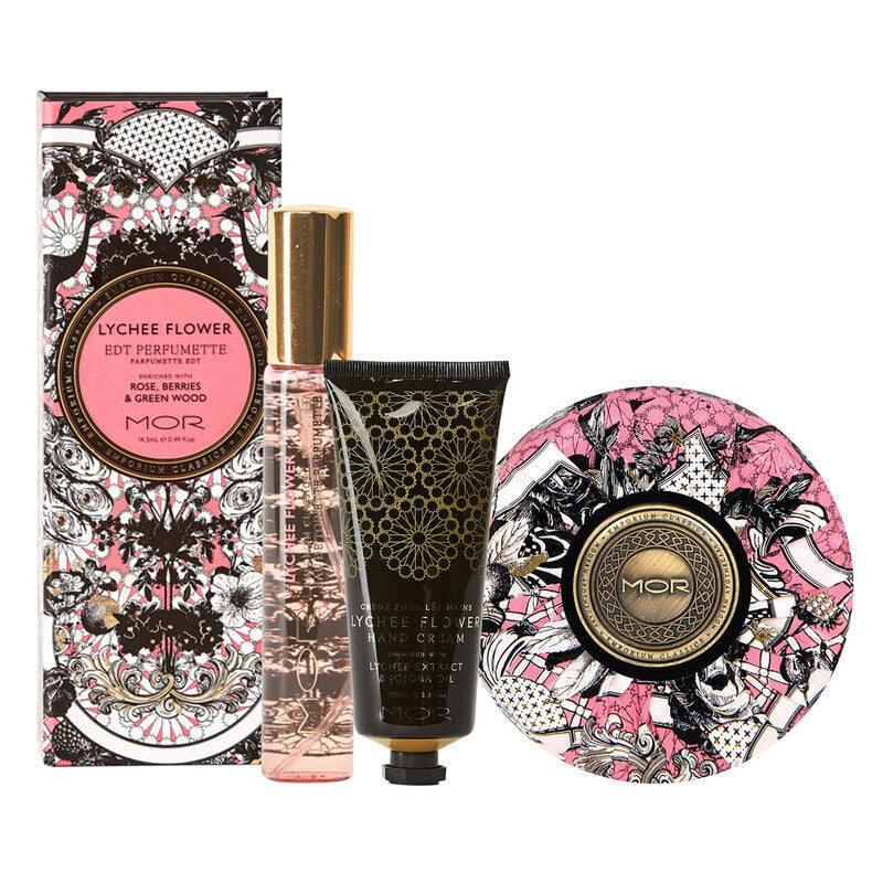 MOR Lychee Flower Hand Cream, Soap and Perfumette Set