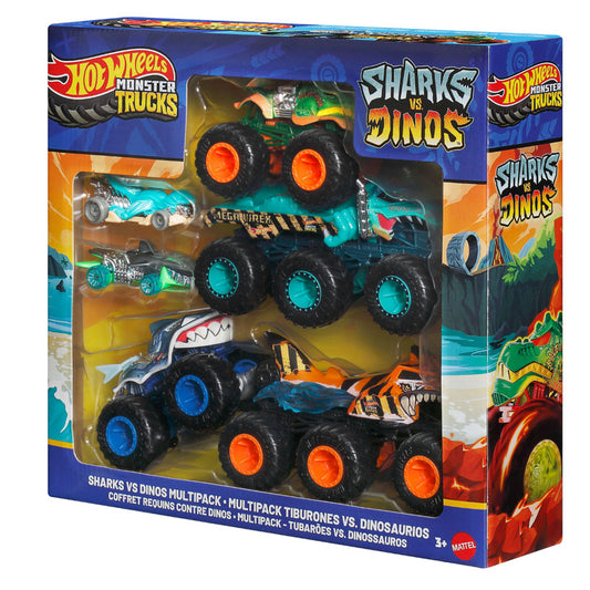 Hot Wheels Monster Trucks Sharks Vs Dinos Multipack