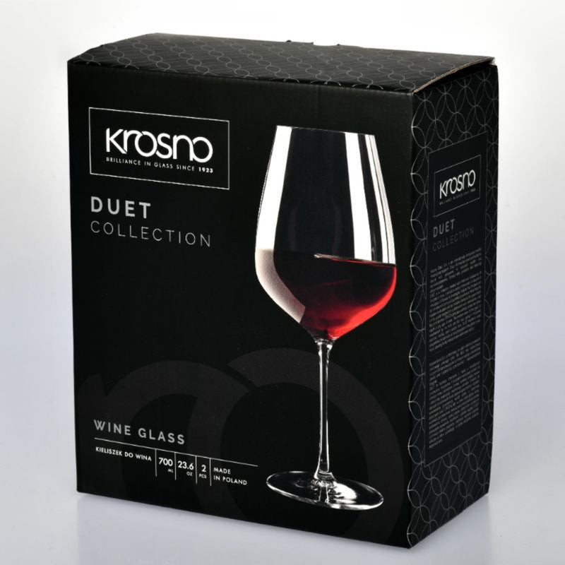 Krosno Duet Wine Glass 700ml Set of 4 - Clear