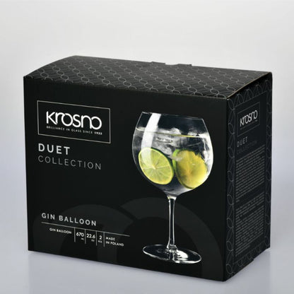 Krosno Duet Gin Balloon 670ml Set of 4 - Clear