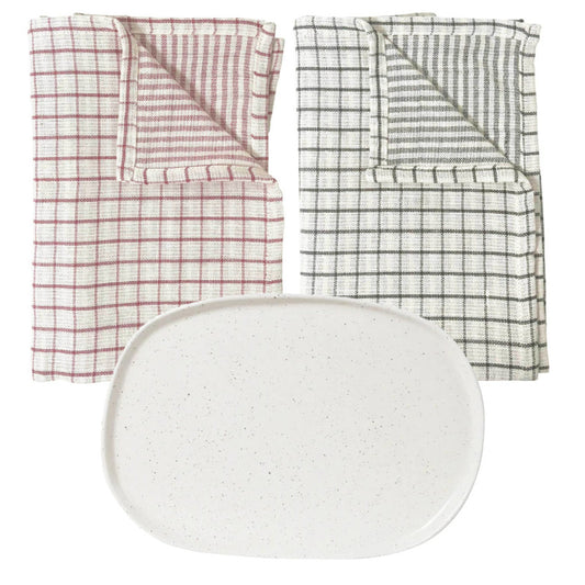 Robert Gordon Table of Plenty Small Platter and Tea Towel Pack - Natural Earth