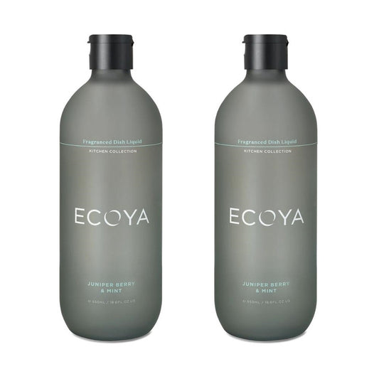 Ecoya Juniper Berry & Mint 550ml Fragranced Dish Liquid Set - Blue