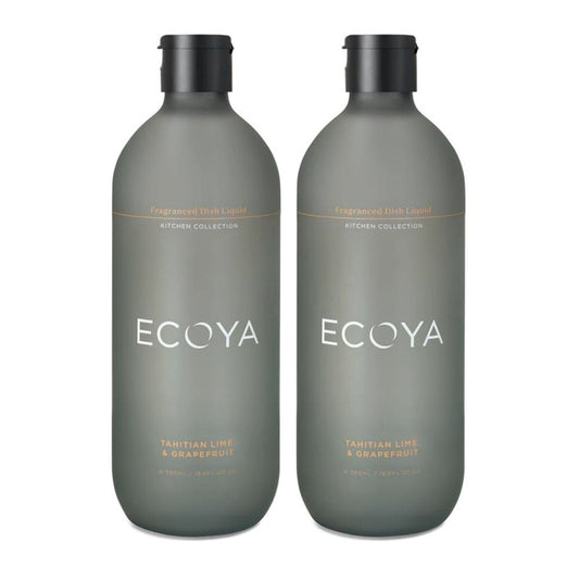 Ecoya Tahitian Lime & Grapefruit 550ml Fragranced Dish Liquid Set - Orange