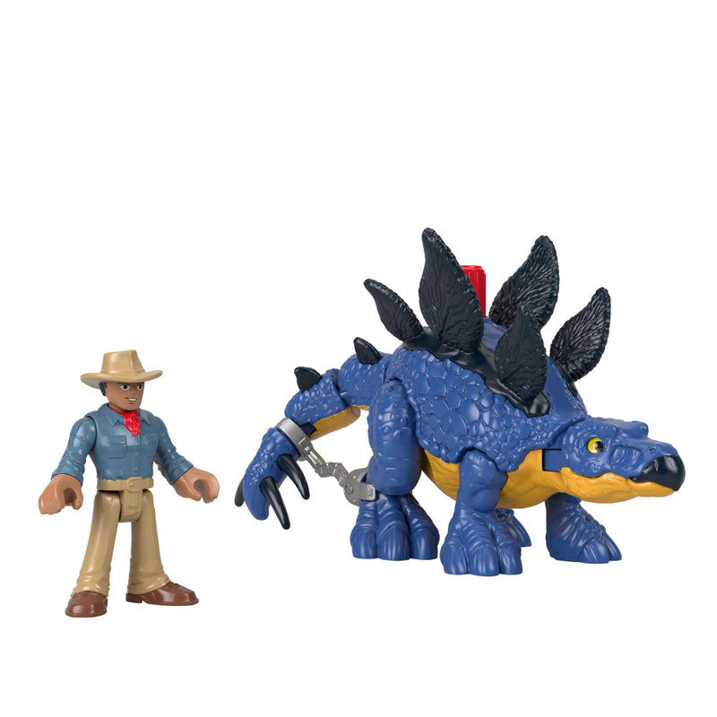 Imaginext Jurassic World Therizinosaurus & Stegosaurus with Owen & Dr. Grant