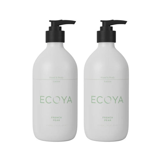 Ecoya French Pear 450ml Hand and Body Lotion Pack of 2