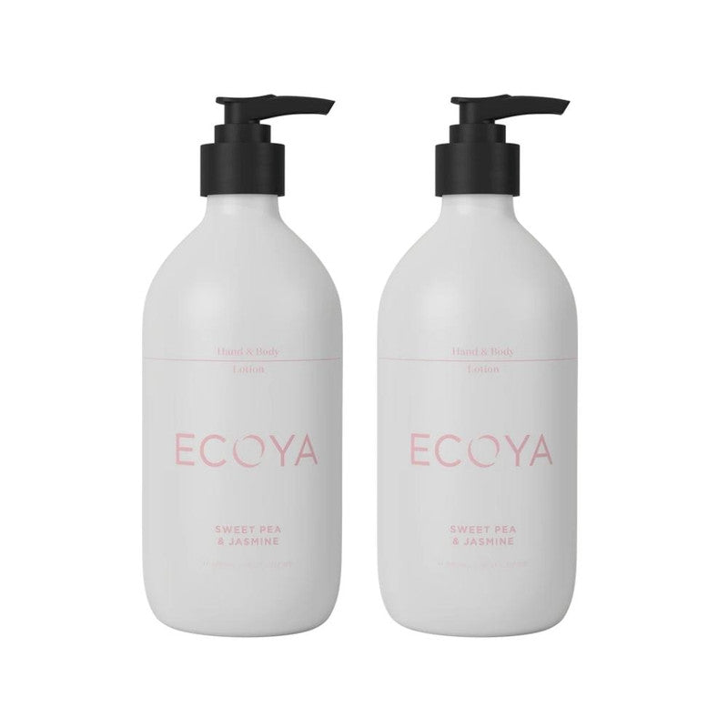 Ecoya Sweet Pea & Jasmine 450ml Hand and Body Lotion Pack of 2