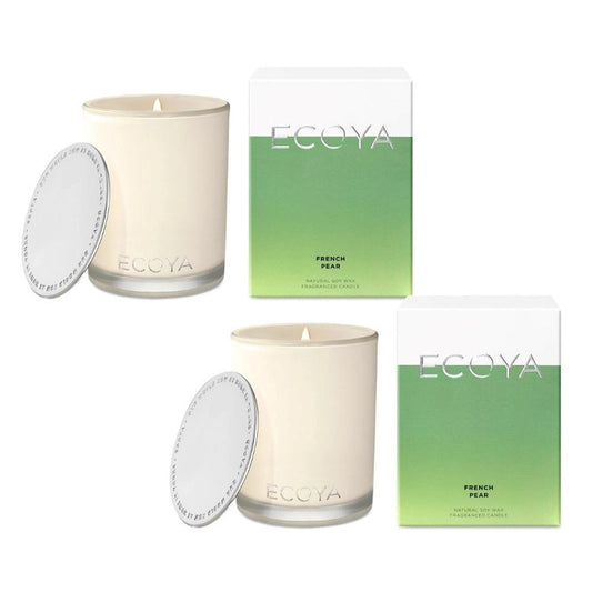 Ecoya French Pear 400g Madison Jar Candle Pack of 2