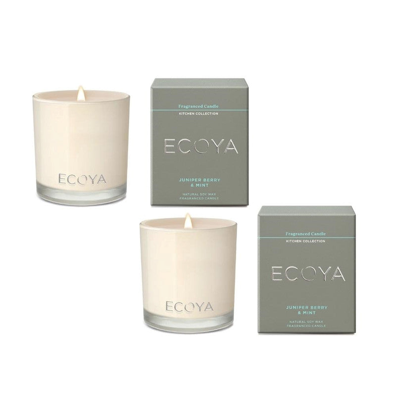 Ecoya Juniper Berry & Mint 160g Maisy Jar Candle Pack of 2