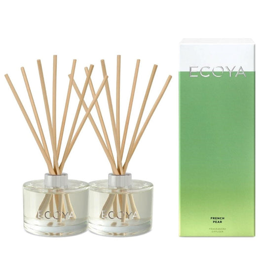 Ecoya French Pear 200ml Fragranced Reed Diffuser Pack of 2