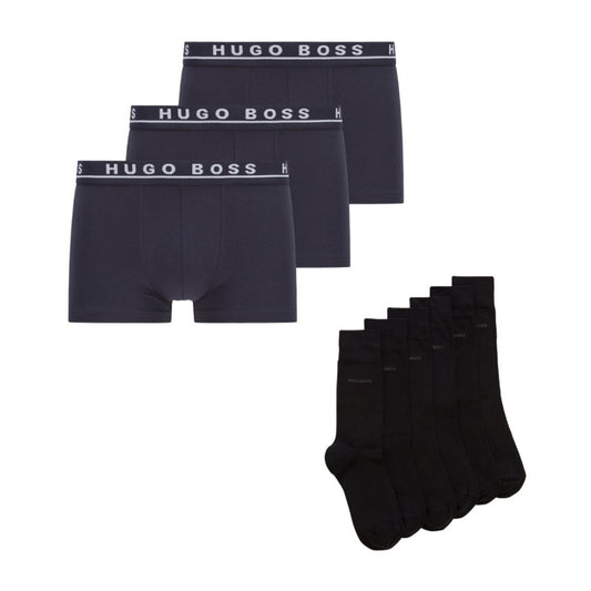 Hugo Boss Mens Three-pack of Size L Trunks and Size L Socks  - Multi