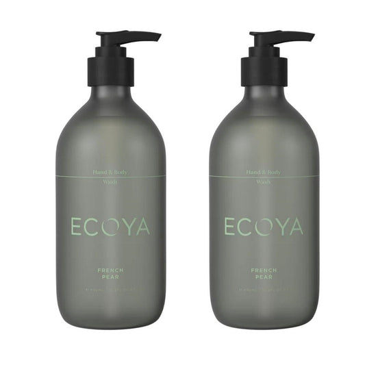 Ecoya French Pear 450ml Hand and Body Wash Pack of 2