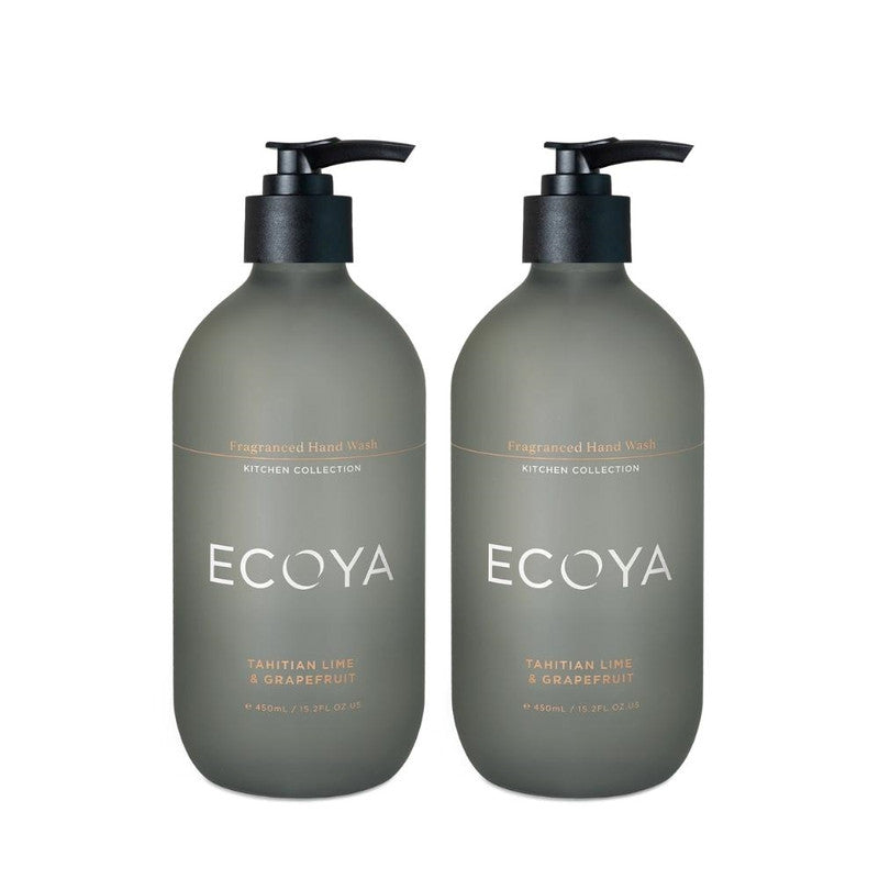 Ecoya Tahitian Lime & Grapefruit 450ml Fragranced Hand Wash Pack of 2