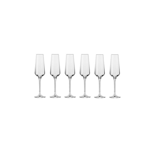 Krosno Avant-Garde Champagne Flute 180ml Set of 12 - Clear