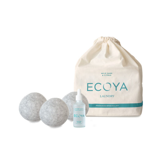 Ecoya Wild Sage & Citrus Dryer Ball Set - White